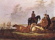CUYP, Aelbert Peasants with Four Cows by the River Merwede dfg China oil painting reproduction